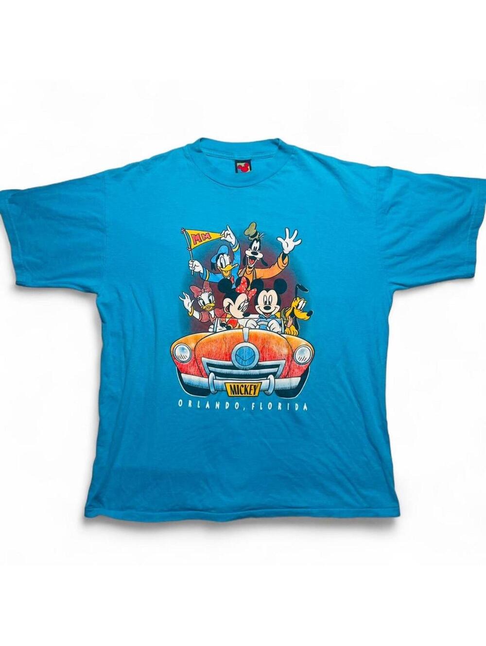 Vintage Mickey Unlimited Disney Gang Graphic T-Shirt Blue XL